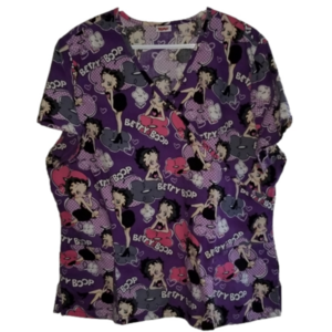 Betty Boop Scrub Top Size M